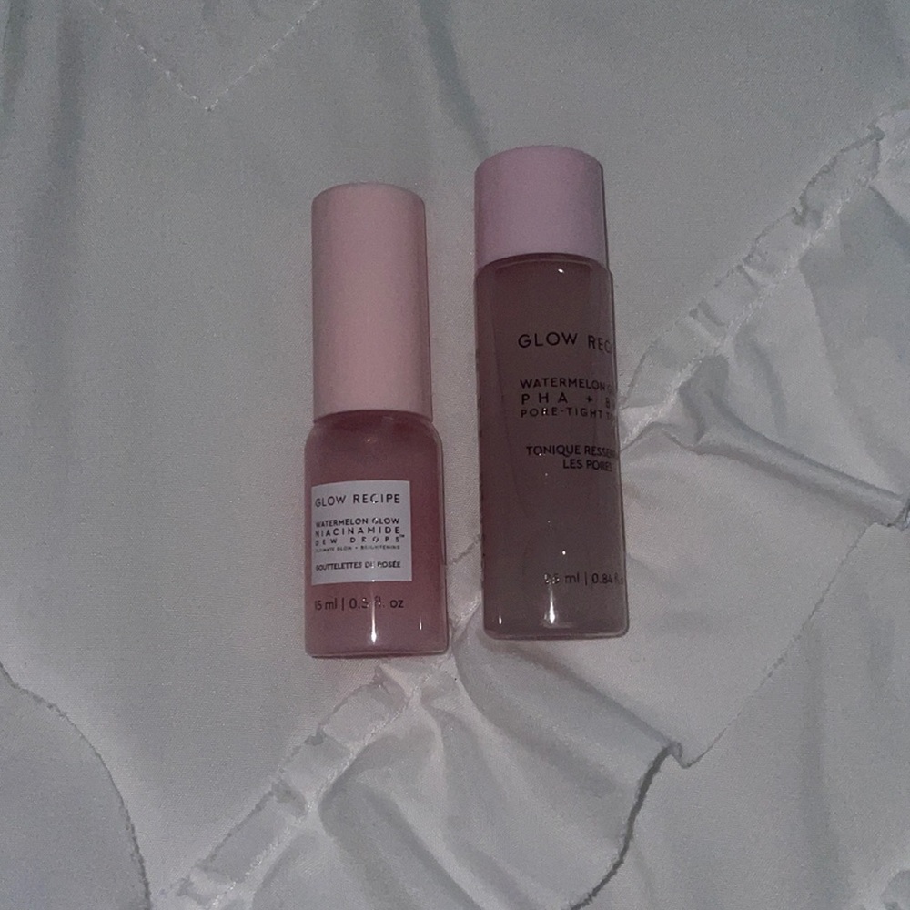 glow recipe Dew drops and toner